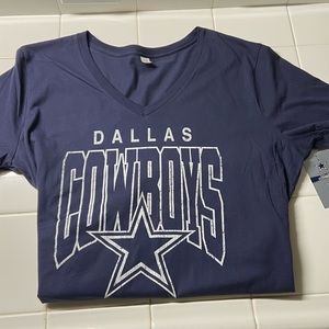 Official NFL Dallas Cowboys Football V Neck Short Sleeve T Shirt Bundle 2XL